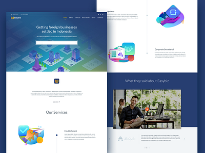 Law Firm Landing Page (Iteration-2) hero banner hero image illustraion interface design isometric illustration landing page landing page design ui design uiux website builder website design