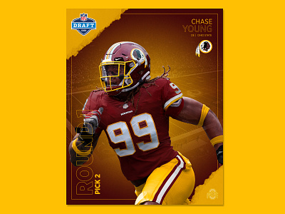 Chase Young NFL Jersey Swap branding football graphic design jersey swap nfl photoshop redskins smsports social media social media design sports sports branding sports design sports identity sports marketing