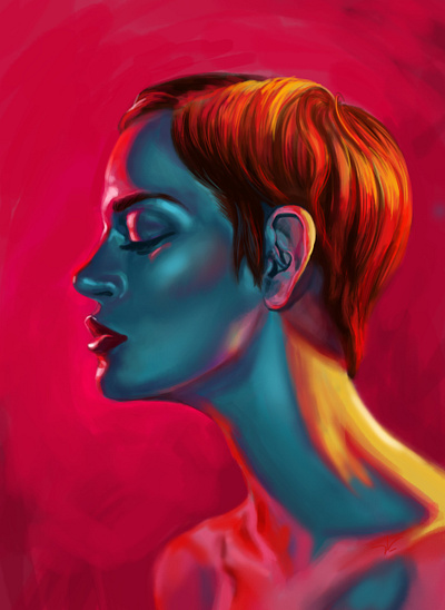 Color of the night art colorful digital art digital painting illustration painting photoshop portrait woman
