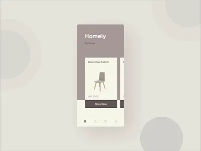 Homely Furniture App UI 3d 3d animation after effects animation app app ui ecommerce app figma furniture app inspired minimal motion design ui ux video