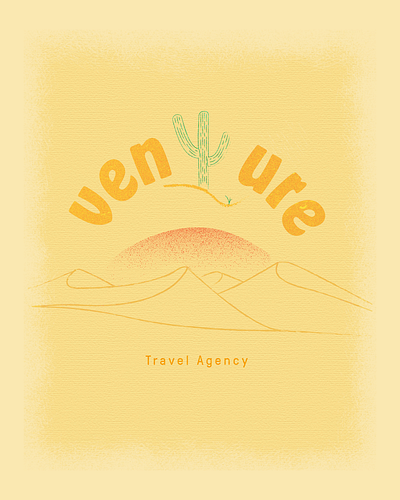 venture travel agency branding branding design illustration posters