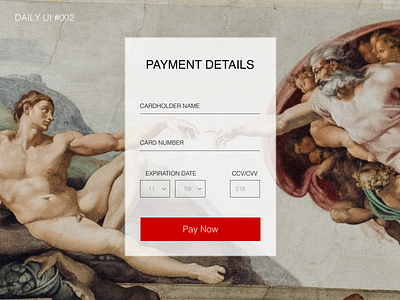 Payment page for Art gallery dailyui dailyui 002 design figma