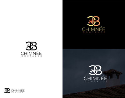 CHIMNEE BOUTALEB LOGO brand branding design flat logo logo design logo logo design minimal