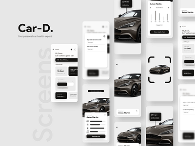 Car-D. Mobile App UI Design adobe car app ui design car health ui design design dribbble ios modern ui ui ux