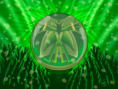 Illustration No. 33 alien drawing illustration lighting nature procreate