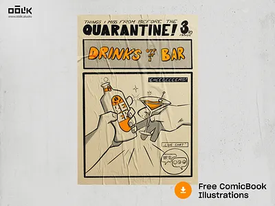 Free Comic Book Illustrations 03 book coloring comic corona covid 19 design graphic halftone illustration illustrator quarantine