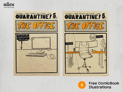 Free Comic Book Illustrations 05 book comic design graphic halftone illustration illustrator ipadpro procreate retro shading