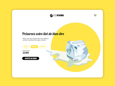 IceCube e-commerce landing page branding dailyui design digital product ui ui design web