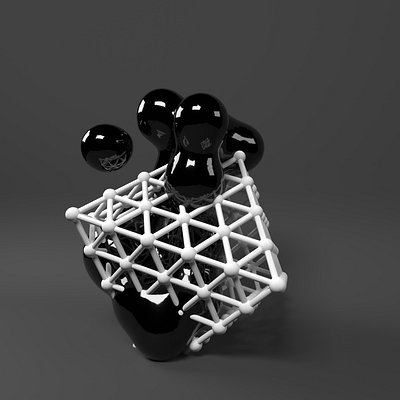 Abstract Black@White 3d art abstract design animation blender3d c4d c4dfordesigners modeling octanerender rendering