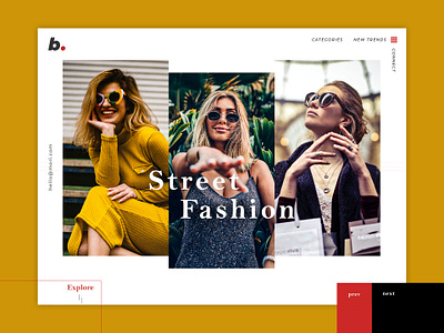 Street Fashion branding design flat typography ui ux web website website design