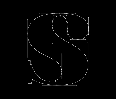 Lower case "s" glyph glyphs lowercase s type typography