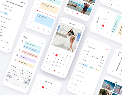 Kingfisher Calendar Mobile App android app calendar calendar ui clean design ios layout minimal mobile app mobile app design mobile application simple ui ux wireframe