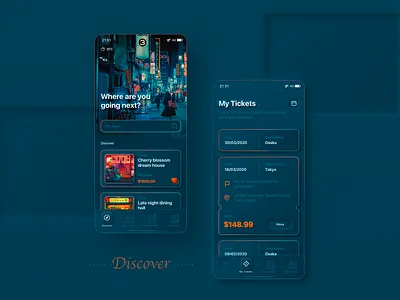 travel interface app softui travel