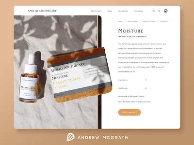 Apollo Apothecary ecommerce figma photoshop ui uxui