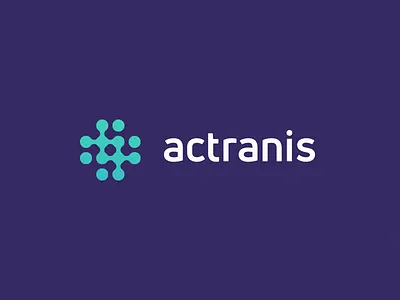 Actranis abstract biopharma brand branding clean golden ratio grid logo mark modern process tech technology