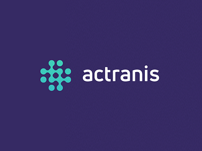 Actranis abstract biopharma brand branding clean golden ratio grid logo mark modern process tech technology