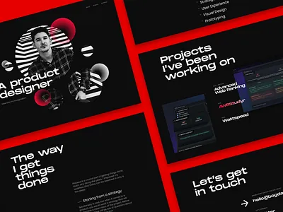 Personal website abstract branding design designer geometric gradient landing page minimal portfolio portfolio website typography ui ux whitespace