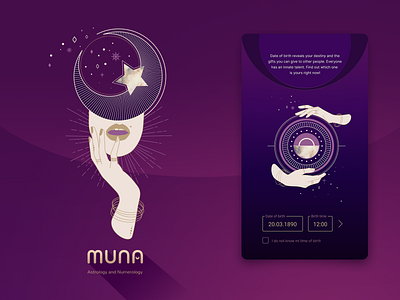 Onboarding illustration for astrology app app design flat icon illustration minimal ui web