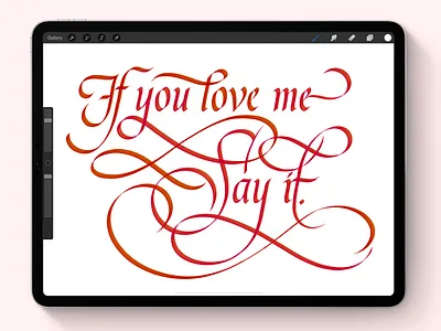 Italic procreate brush calligraffiti calligraphy design handlettering lettering procreate procreate app typography