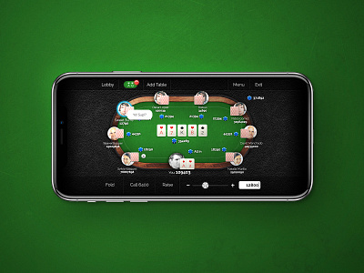 Poker App With A Social Twist app application design interface ios iphone mobile portfolio ui user interface ux