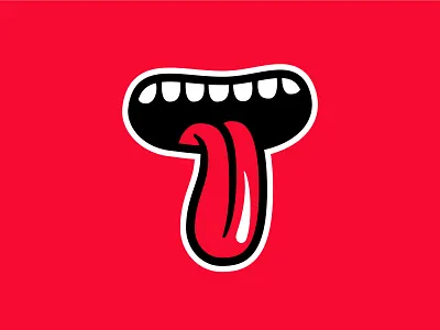 T is for Tongue 36daysoftype fun illustration letter t lick logo logo design logodesign mouth sticker t teeth tongue tongue out type vector graphic