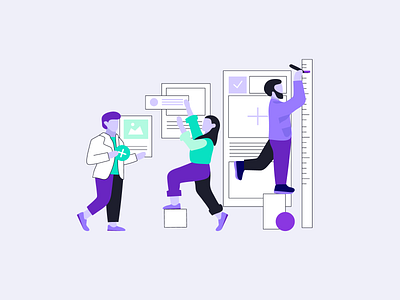 Deliver deliver product develop product digital strategy growth interface iteration product development product growth purple illustration
