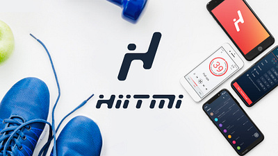 hiitmi logo for training application app app design branding design identity logo