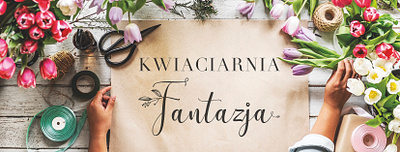 florist FANTAZJA brand branding design logo