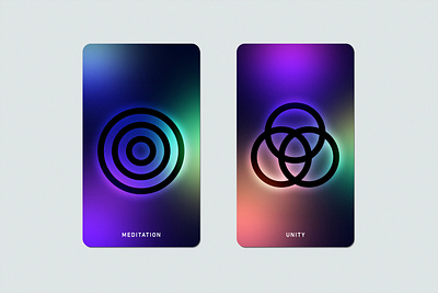 Cosmic Runes – Oracle Cards – Preview 1 card colour design digital geometry gradient icon illustration minimal mystic oracle psychic shape simple tarot vector