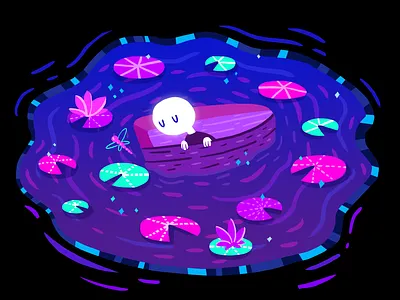 Pond childrenbook childrenillustration digitalart illustration