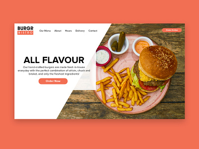 BURGR Bistro Landing Page Design branding clean design designer landing landing page landing page design landingpage minimal ui ui ux uiux ux ux ui uxui web web design webdesign website website design