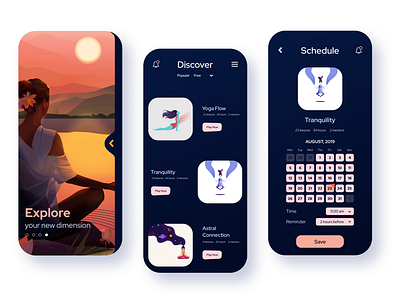 Mindfulness Courses & Planner 🧘🏼‍♀️ app app design app ui app uiux app ux app ux ui meditation mindful mindfulness mobile mobile app mobile ui mobile uiux mobile ux