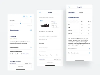 Visual exploration adding a review commentary e commerce reviews shoes size guide sizes