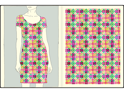 ethenic tile allover art exhibition fashion illustration mobile pattern pattern design print printed textile