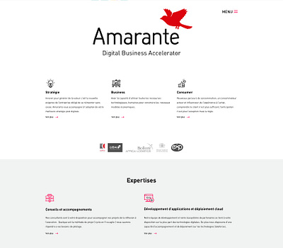 Amarante web site africa dakar minimal minimalist red senegal ui webdesign