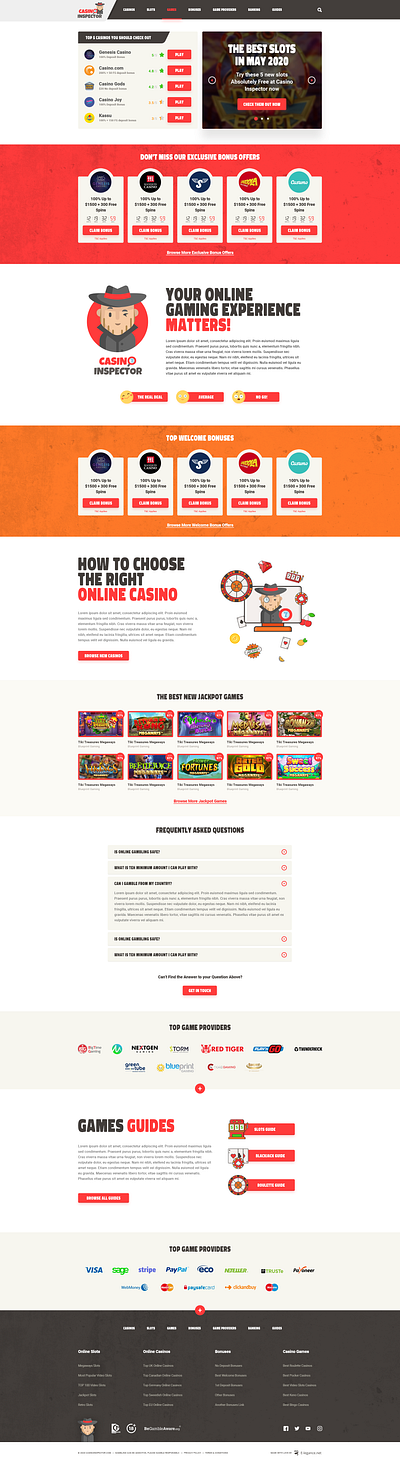 casino inspector affiliate bonuses casino casino list detective igaming inspector logo online casino toplist web design