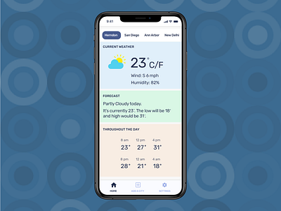 Weather App 100daysofui app app design app ui dailyui design ios mobile mobile app mobile app design mobile design mobile ui productdesign ui ux ux design weather weather app weather ui