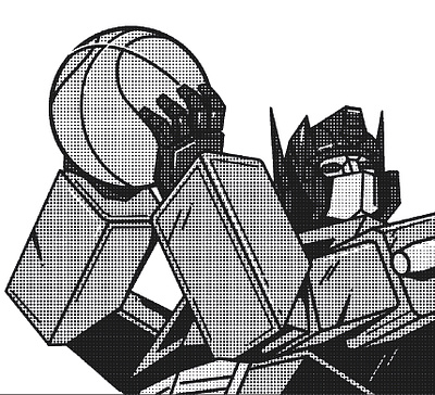 Air Prime - Rebound autobot basketball black white flat illustration minimal optimus prime transformer vector