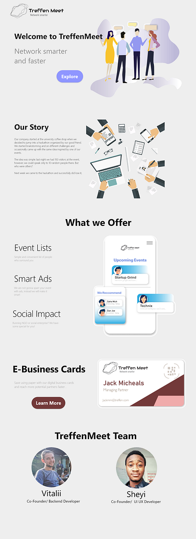 Event networking web app ( Landing Page ) app branding design icon ui ux website