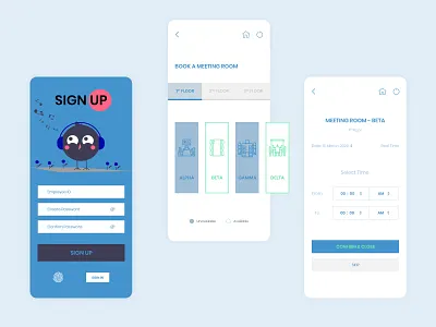 Meeting Room UI app design meeting room ui design ux design