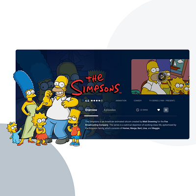 The Simpsons | Streaming App design netflix south africa streaming the simpsons tv show ui