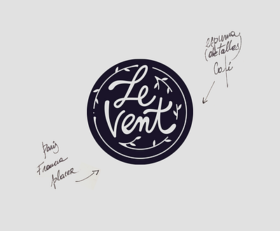 Logo LeVent branding design illustration logo