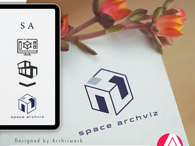 logo design for "space archviz" team 3d 3d art architect architectural architecture architecture design brand branding design logo logo design logodesign logos logotype modeling modeling clay vector