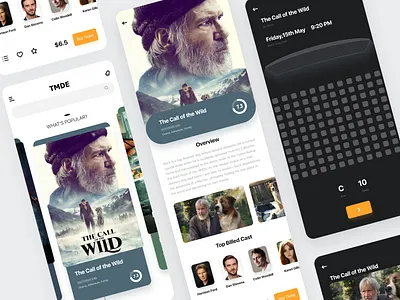 TMDE-cinema app app cinema iphone movie ui white