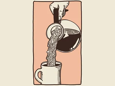 Ambition ambition coffee dolly parton editorial illustration illustration lettering procreate