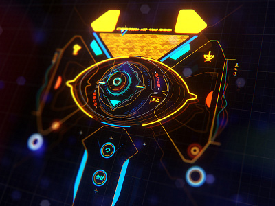 Alien HUD Concept alien c4d game art ui