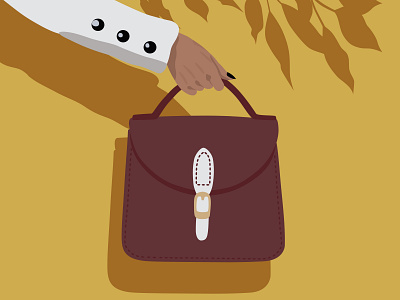 Woman’s hand with purse bag flat illustration hand illustration purse shopping style stylish vector woman