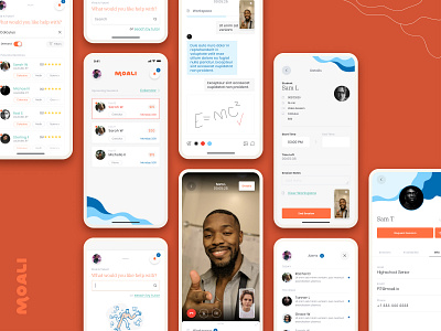 On Demand Video Tutoring chat education learning mobile app on demand search tutoring ui ux video