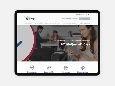 Fundacion INECO design fundation health ineco sketch ui ux web