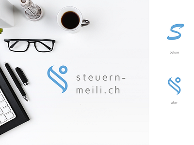 steuern -meili. ch branding design logo rebranding vector